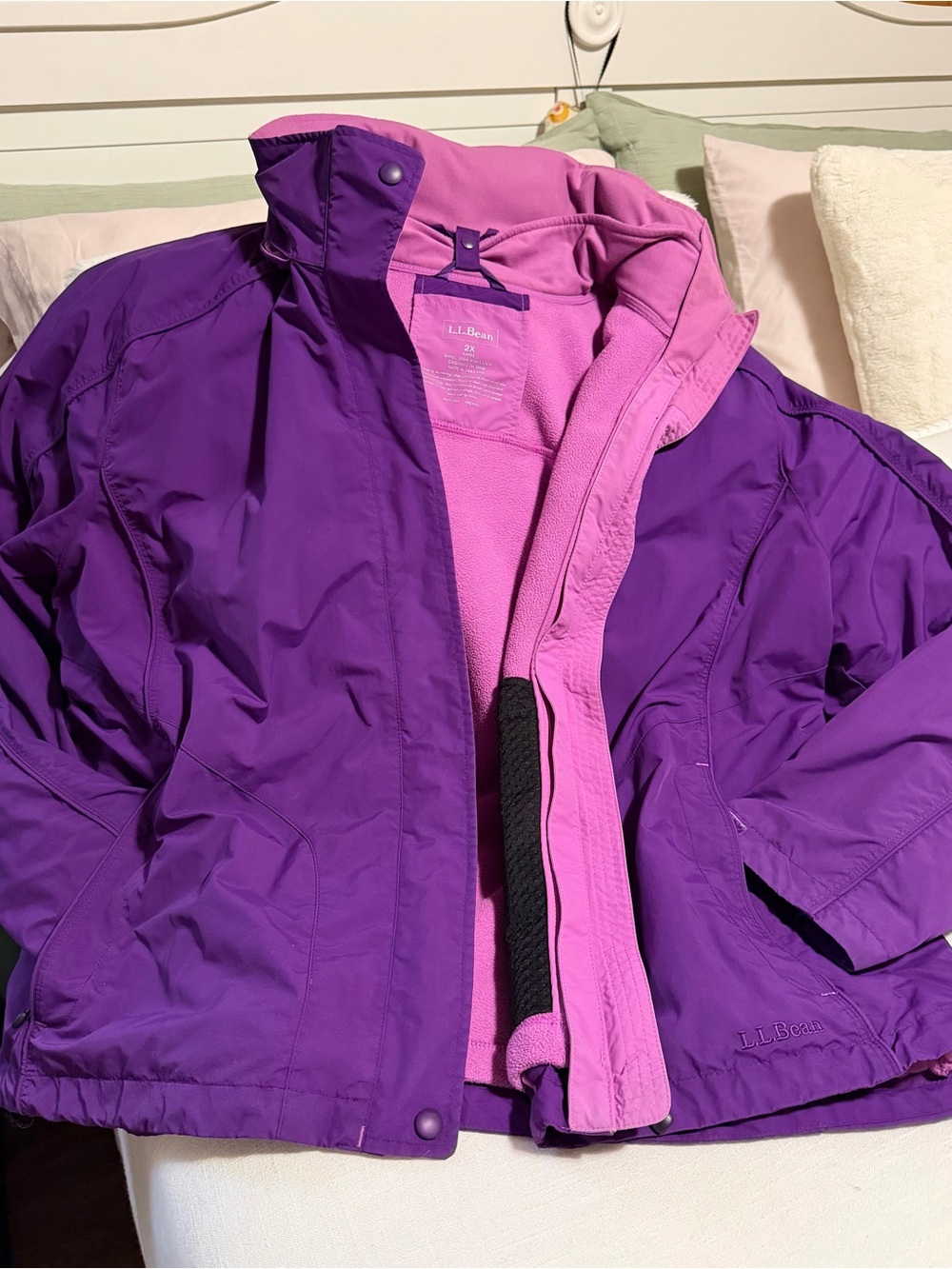 L.L. Bean Woman’s Purple & Pink Insulated 2 Jackets